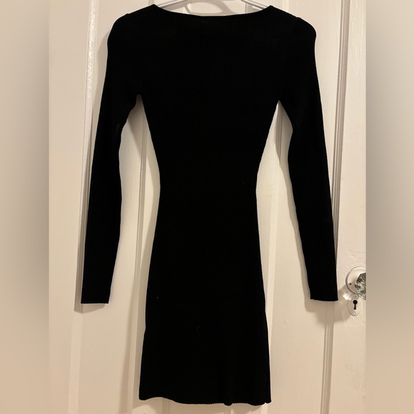 Wilfred Cut-Out Knit Longsleeve Mini Dress - Size XS - Picture 2 of 6